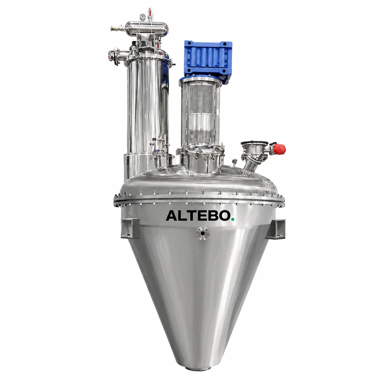 Mixer-uscător conic sub vacuum