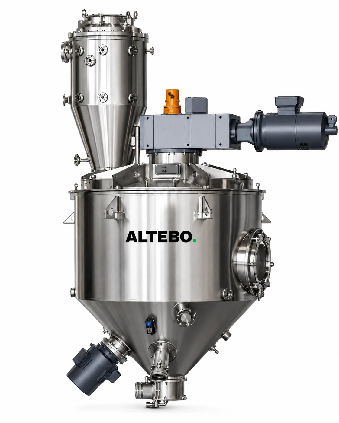 Mixer-uscător vertical sub vacuum